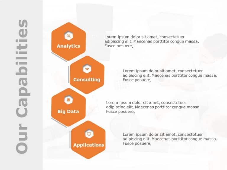 Company Capabilities Hexagon PowerPoint Template & Google Slides Theme