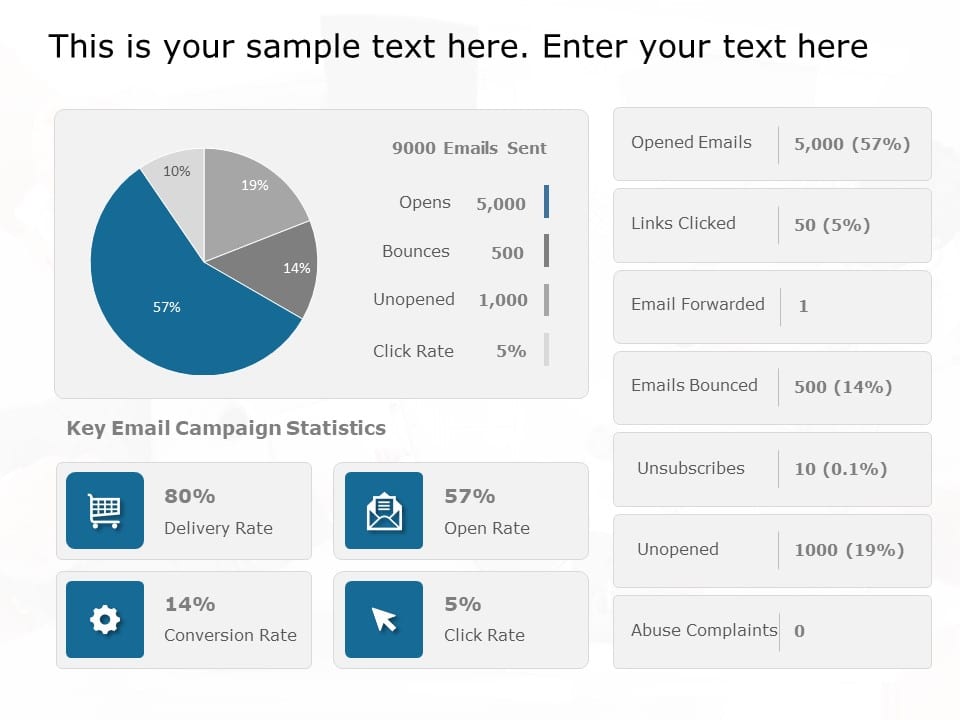 Email Campaign Dashboard PowerPoint Template