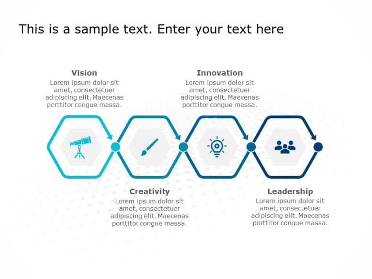 4 Steps Hexagon PowerPoint Template & Google Slides Theme