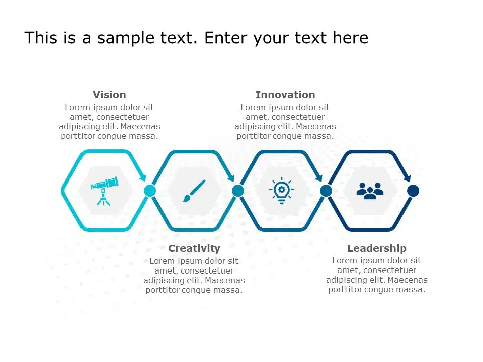 4 Steps Hexagon PowerPoint Template & Google Slides Theme