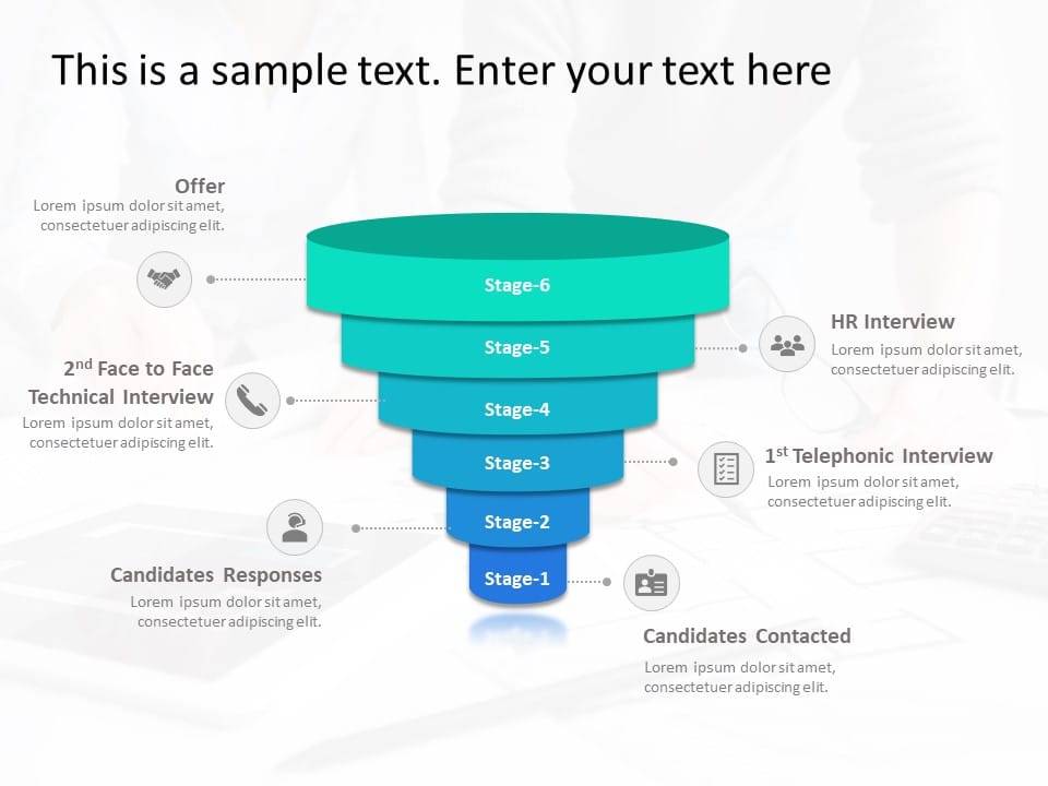 Recruitment Funnel 1 PowerPoint Template & Google Slides Theme