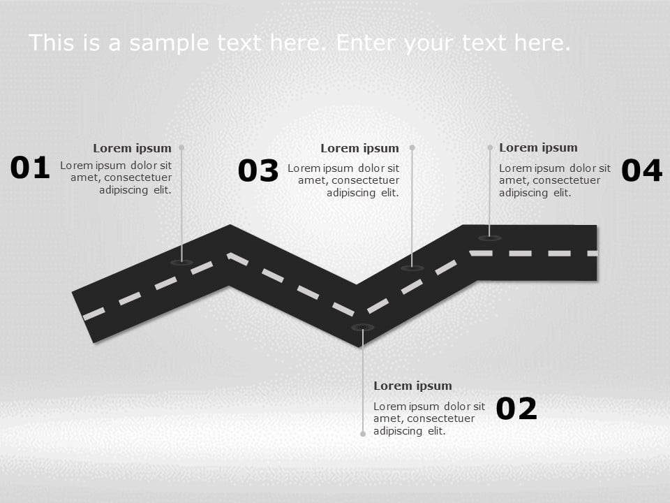 Business Roadmap 52 PowerPoint Template & Google Slides Theme
