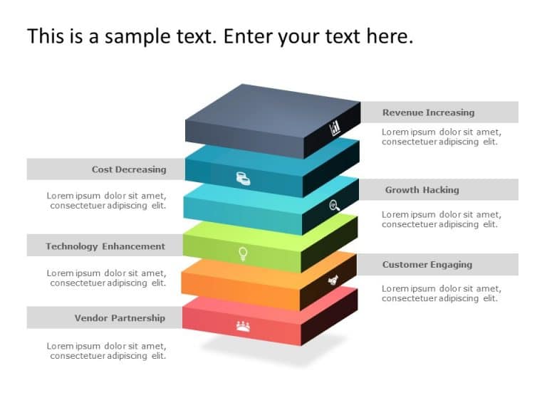 6 Steps Circular Strategy Powerpoint Template 5732