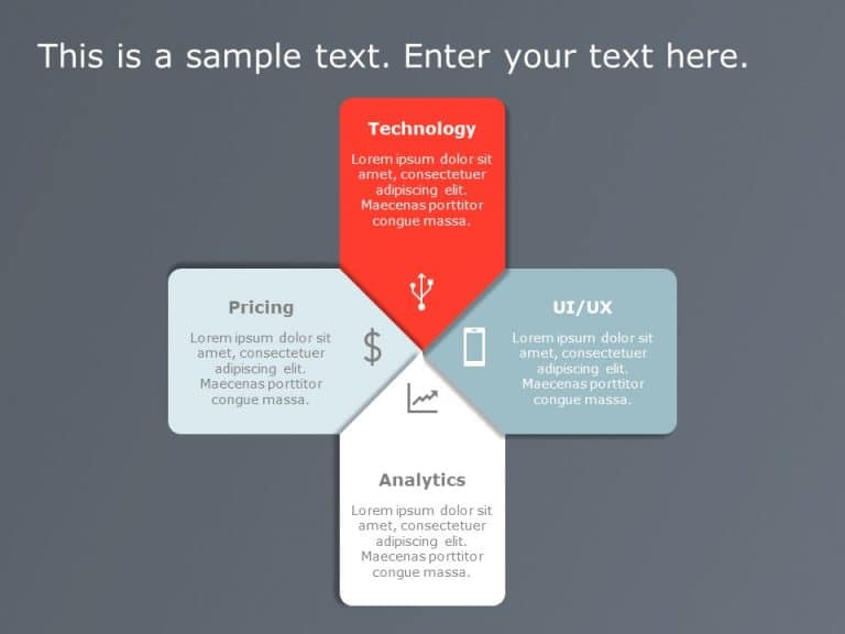 Product features 4 Steps PowerPoint Template & Google Slides Theme