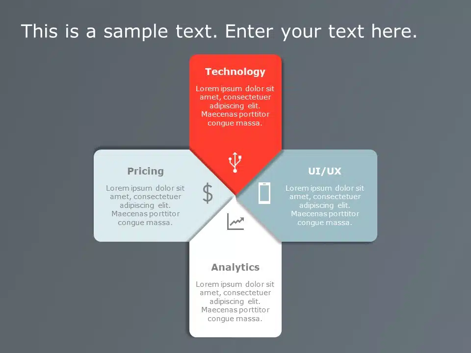 Product features 4 Steps PowerPoint Template & Google Slides Theme