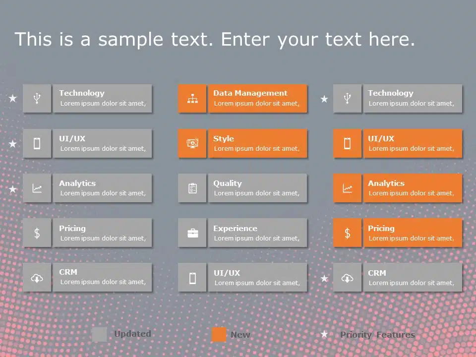 Product Features Prioritization PowerPoint Template & Google Slides Theme