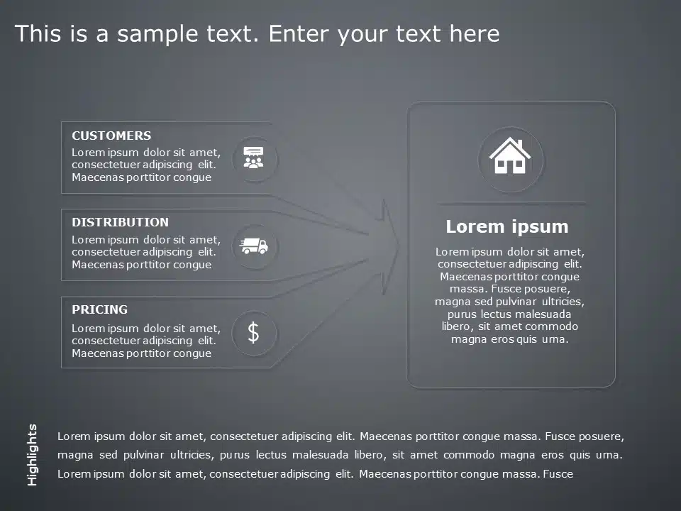 3 Step Business Inputs PowerPoint Template & Google Slides Theme