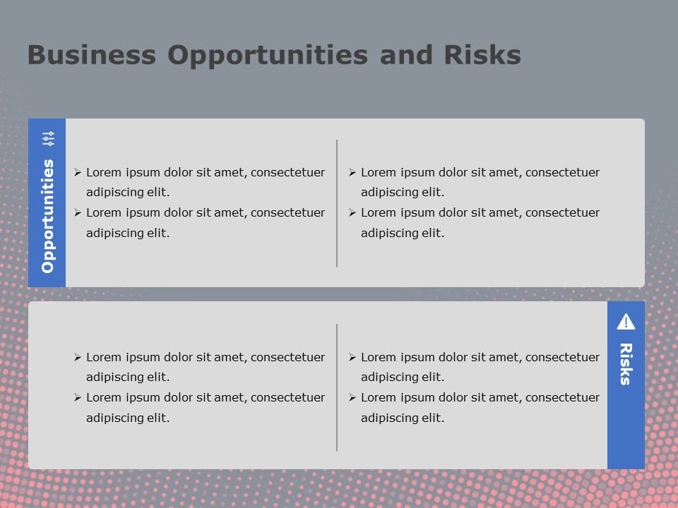 Business Opportunites And Risks PowerPoint Template