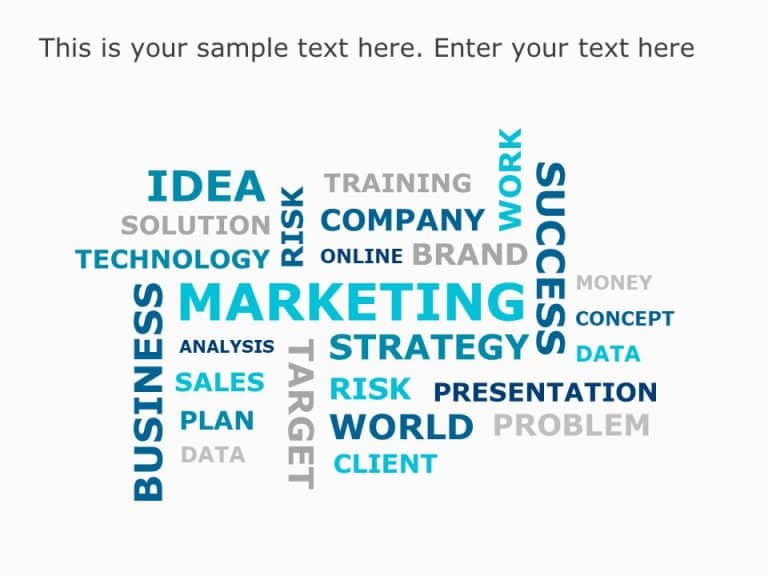 Marketing WordCloud PowerPoint Template & Google Slides Theme