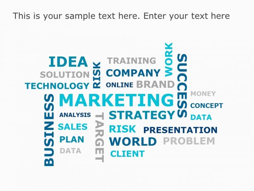 Marketing WordCloud PowerPoint Template