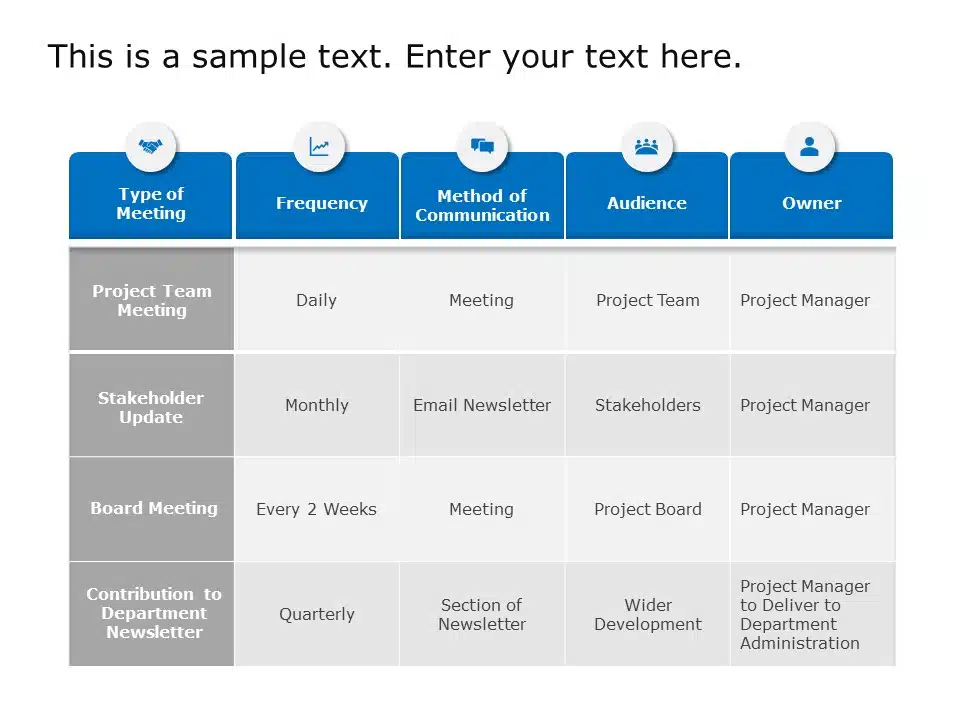 Project Communication Plan PowerPoint Template & Google Slides Theme