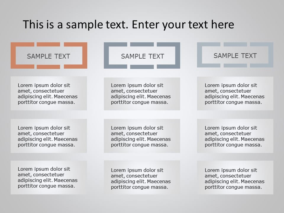 Text Box Diagram 1 PowerPoint Template