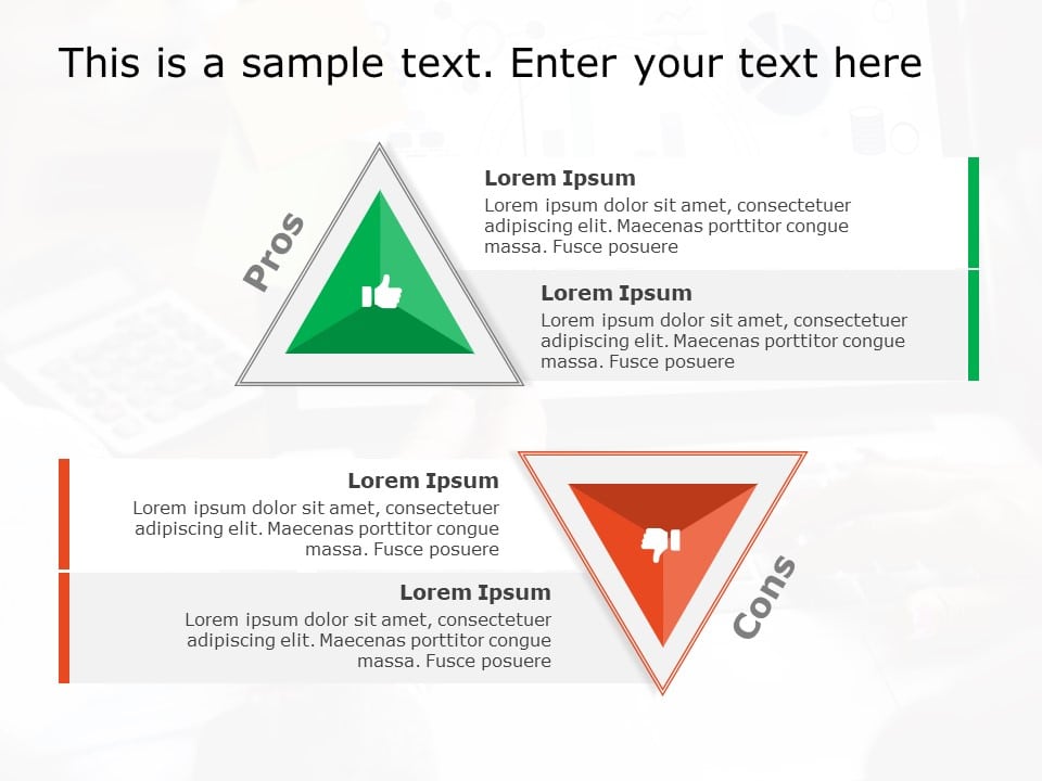 Triangle Text Box 3 PowerPoint Template & Google Slides Theme