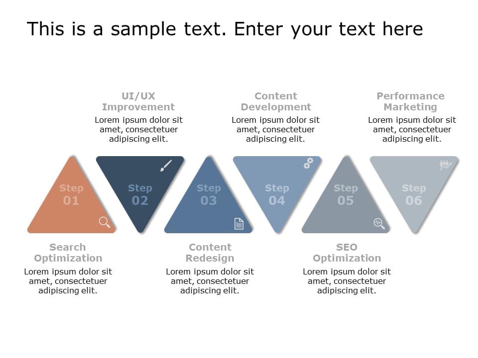 Triangle Text Box 7 PowerPoint Template & Google Slides Theme
