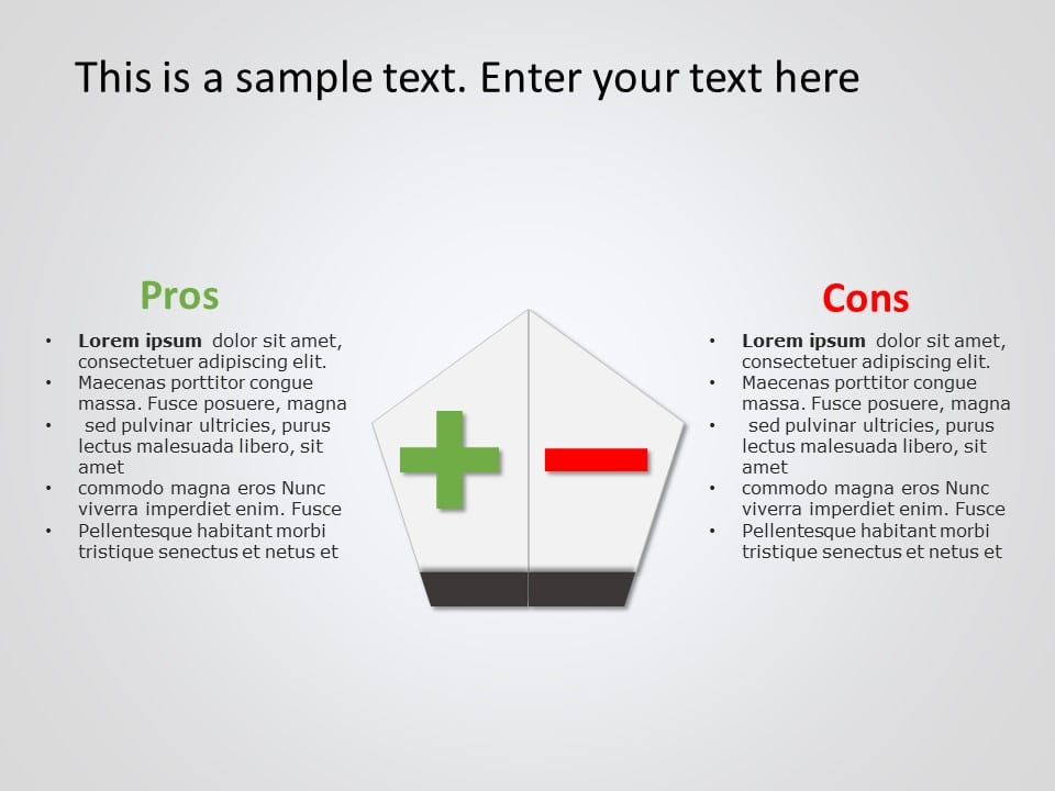 Pros And Cons 3 PowerPoint Template