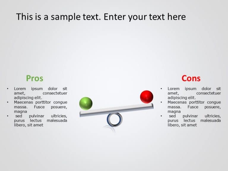 Pros And Cons 4 PowerPoint Template