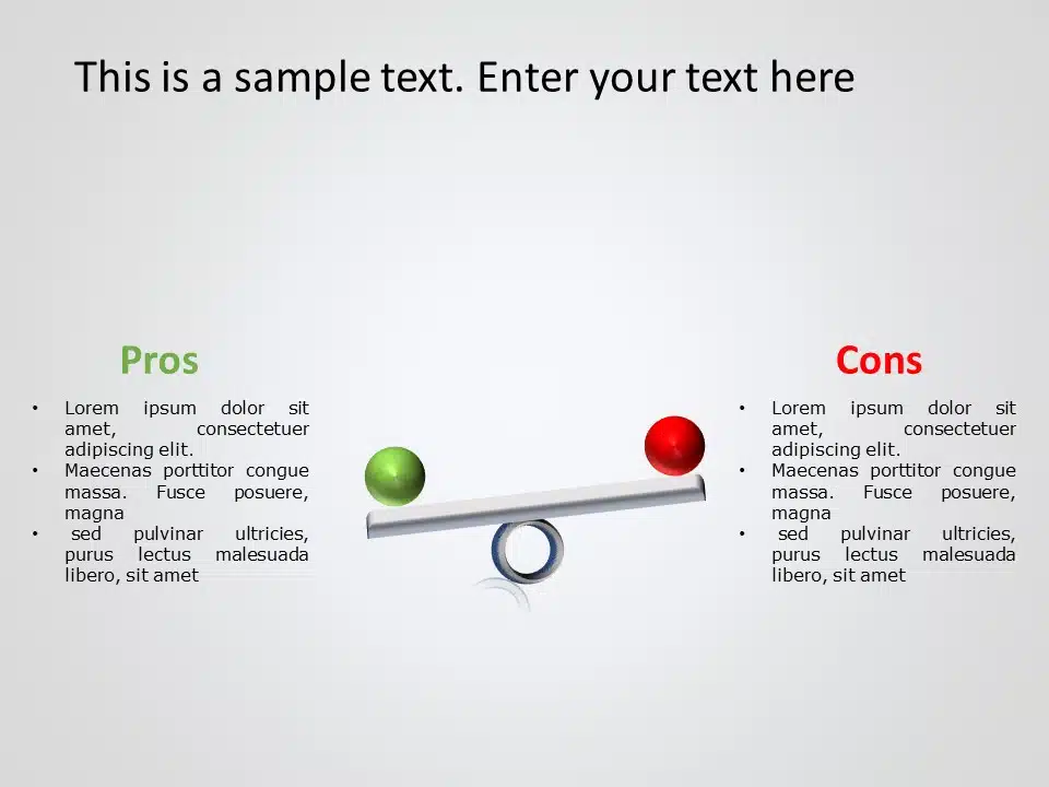 Pros And Cons 4 PowerPoint Template & Google Slides Theme