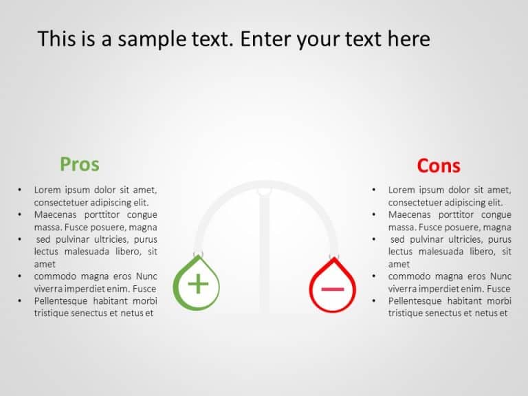 Pros And Cons 5 PowerPoint Template & Google Slides Theme