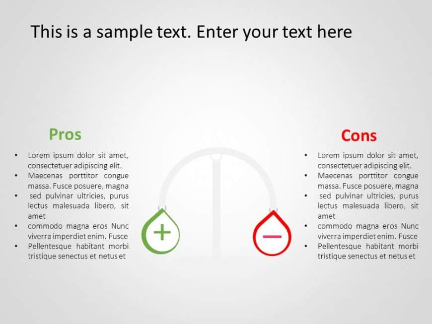 Pros And Cons 5 PowerPoint Template