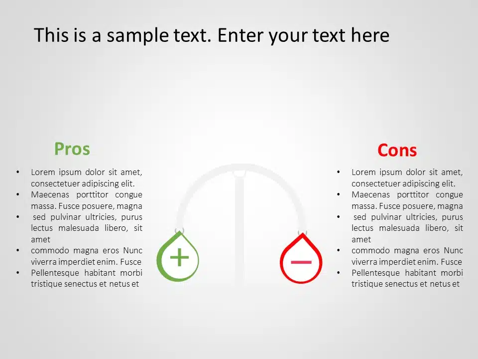 Pros And Cons 5 PowerPoint Template & Google Slides Theme