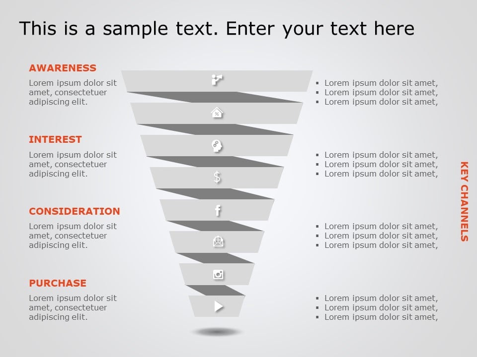 Funnel Analysis Diagram 13 PowerPoint Template