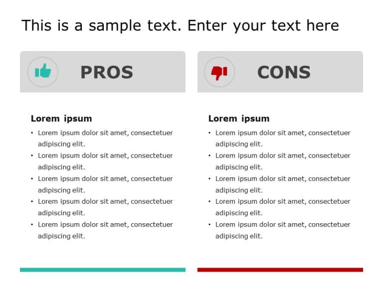 Pros And Cons 7 PowerPoint Template & Google Slides Theme