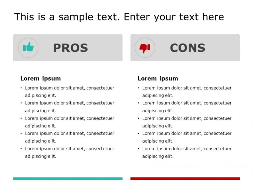 Pros And Cons 7 PowerPoint Template