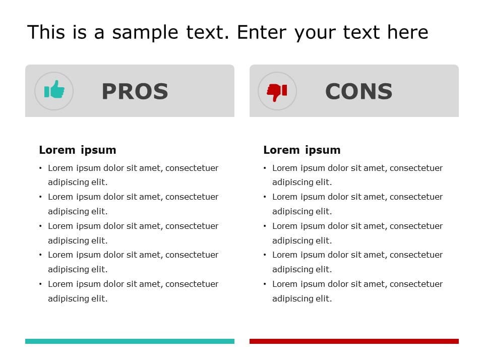 Pros And Cons 7 PowerPoint Template & Google Slides Theme