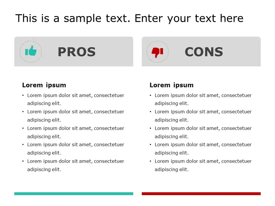 Pros And Cons Template Powerpoint