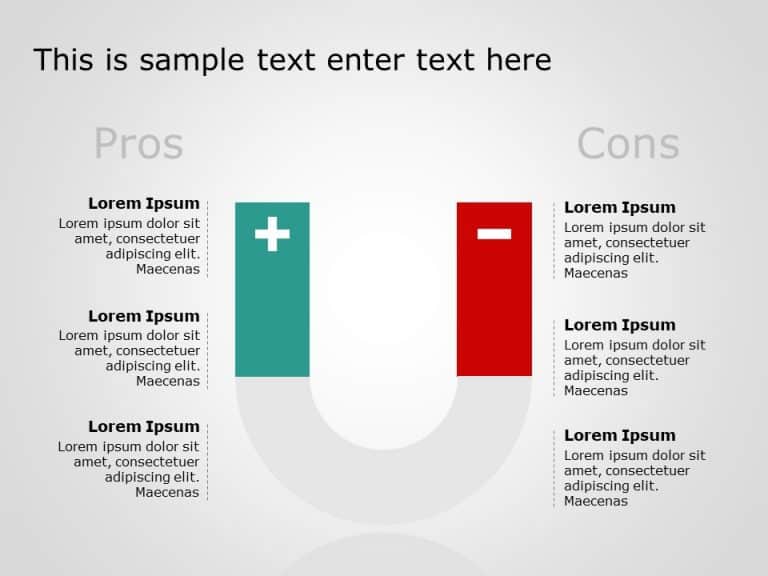 Pros And Cons 8 PowerPoint Template