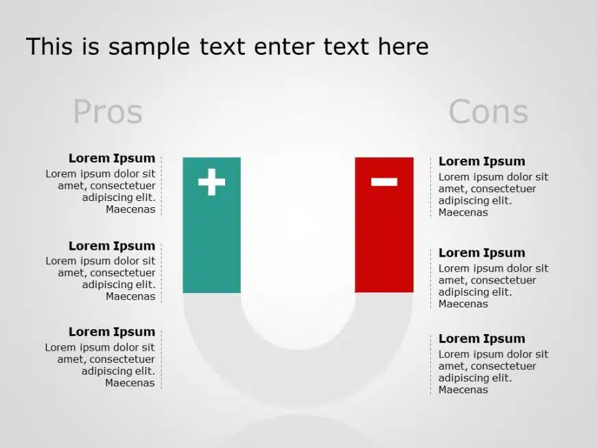 Pros And Cons 8 PowerPoint Template