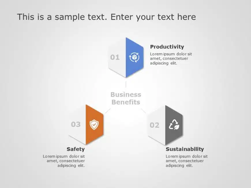 Hexagon Core Competencies PowerPoint Template 4