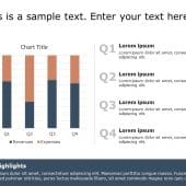 Break even bar graph PowerPoint Template