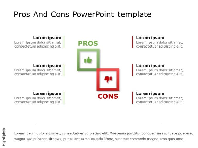 Pros And Cons 10 PowerPoint Template | SlideUpLift