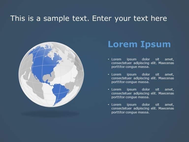 Globe Summary 5 PowerPoint Template & Google Slides Theme