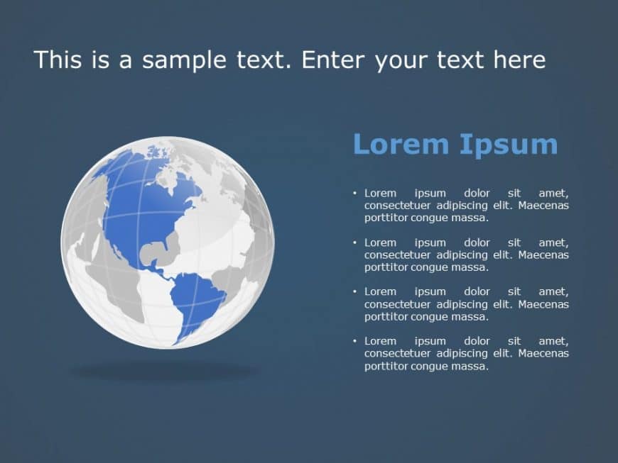 Globe Summary 5 PowerPoint Template