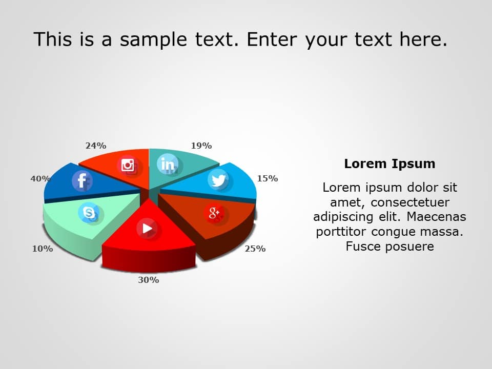 Social Media Market Share 2 PowerPoint Template & Google Slides Theme