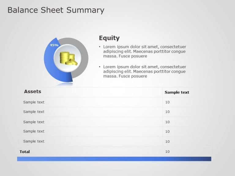 Balance Sheet Summary PowerPoint Template 4 & Google Slides Theme