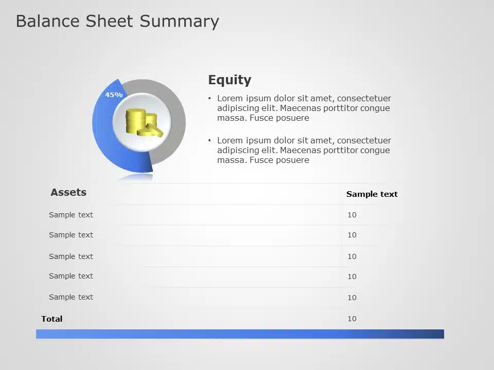 balance sheet summary 4 PowerPoint Template & Google Slides Theme