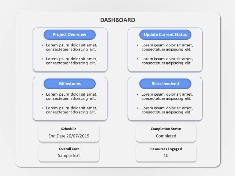 Project Dashboard 4 PowerPoint Template & Google Slides Theme