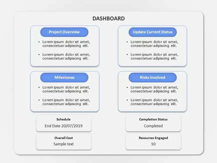 Project Dashboard 4 PowerPoint Template