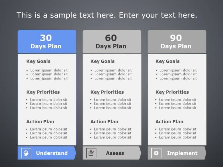 30 60 90 day plan 1 PowerPoint Template & Google Slides Theme 1