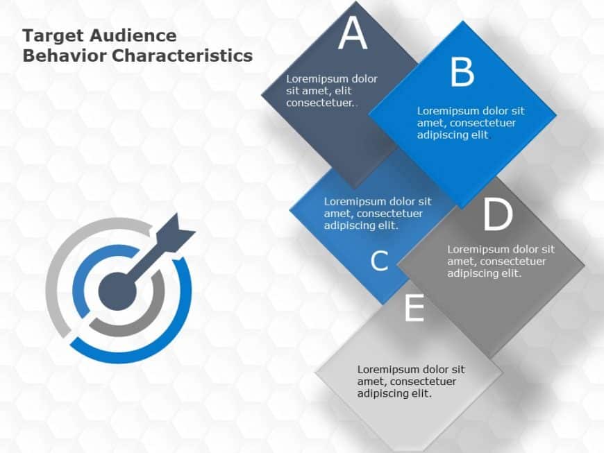 Target Audience Behaviour Characteristics PowerPoint Template