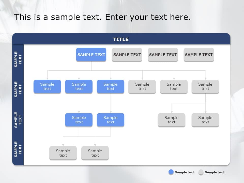 Flowchart Presentation Structure Blue and Gray Hierarchical Flowchart for Organizational Structure ...