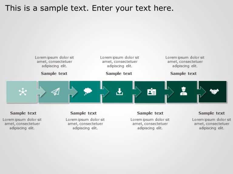 Linear Horizontal Business Roadmap Slide For PowerPoint & Google Slides Theme