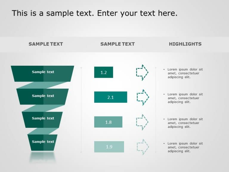 4 Steps Funnel PowerPoint Template