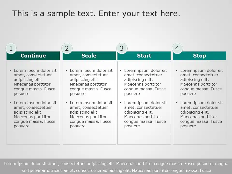 4 Steps Business Steps 1 PowerPoint Template & Google Slides Theme