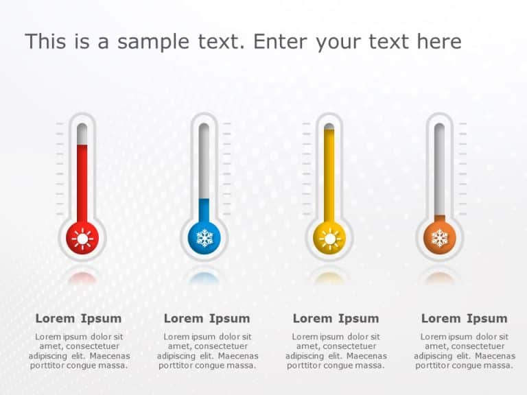 Mercury Thermometer Comparison 1 PowerPoint Template & Google Slides Theme