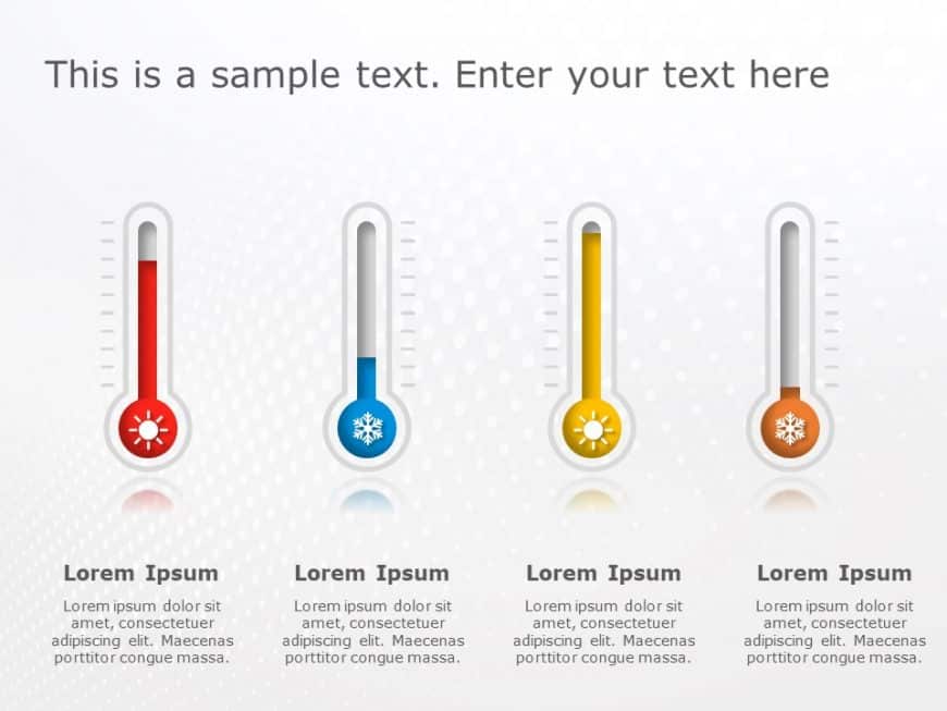 Mercury Thermometer Comparison 1 PowerPoint Template