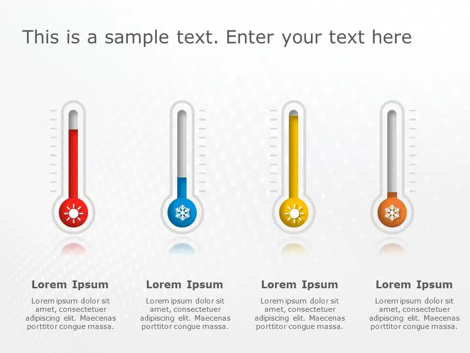 Mercury Thermometer Comparison 1 PowerPoint Template & Google Slides Theme